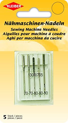 Kleiber Sewing Machine Needles-Assorted 70-90 x5, Metal, Silver, 12 x 7 x 1 cm