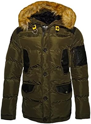 Pablo Malone Men's Down Jacket Brown khaki - Brown - XX-Large