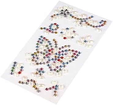 Butterfly Crystal Rhinestone Gems Beads Self-Adhesive Zipping + Adhesive Strips, Decorative Stones, Cards, Many Colours multicoloured