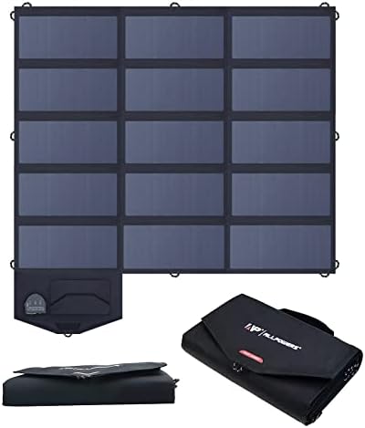 Caricabatterie solare ALLPOWERS 100W Pannello solare pieghevole(Dual 5v USB con tecnologia i-Solar + uscita 18v DC) Pannello solare portatile per laptop, tablet, cellulare,Centrale elettrica portatile