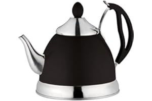 TEAMOY Stainless Steel 1.5Lt Tea Serving Pot Teapot (Black)
