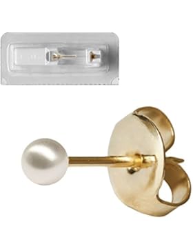 Erstohrstecker Chirurgenstahl vergoldet mit imitierter Perle 5mm