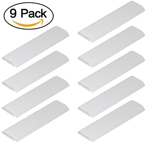 Conceals Cables Cover, BAKTOONS for TV Computer Cable Tidy Cover Kit 7 Cord Cable Management System(Wall Cable Clips-9 pcs)