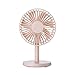 Produktbild Mini Desktop USB Ventilator Piebo Tragbarer Mini Lüfter Elektrischer USB Ventilator Personal Fan LED-Licht Beweglicher für Tischventilator Indoor Outdoor Aktivitäten (20x12.7cm, Rosa)