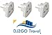 Produktbild 3x HQ UK to European Plug Travel Adaptors EU TRAVEL PLUG EUROPE with ZIP seal carry bag DJ2GO Travel