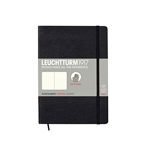 Leuchtturm1917 324804 Notebook Softcover Medium A5 Dotted Black - 