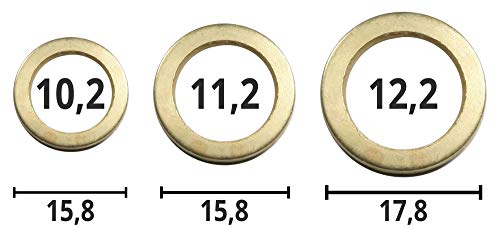 Bagues en acier laitonné pour charnières de porte ? 30 partes ? ø 10/11/12 mm ? latón ? acero ? arandelas ? arandelas laterales ? by fd-workstuff