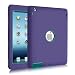 Produktbild iPad 4 Case, iPad 3 Case, iPad 2, uzer (Heavy Duty stoßfest Anti-Rutsch Silikon High Impact Resistant Hybrid Drei Schicht Hard PC + Silikon Armor Schutzhülle für iPad 2/3/4 Purple+Teal