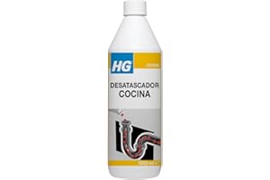 HG Desatascador de Cañerías, Producto Desatascador Natural para Desbloquear y Eliminar de Manera Segura Tapones de Cañerías, Fregaderos y Tuberías de Cocina y Fosas Sépticas - 1 Litro
