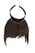 Hair Piece Clip in Bangs Fringe with hair circlet long framing strands HIGH QUALITY synthetic fiber BROWN HA071T-6