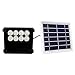 Produktbild Solar-Hof-Wand-Lampe 10W 8 LED-Highlight-Landschaft-Scheinwerfer mit Fernbedienung (Farbe: schwarz)