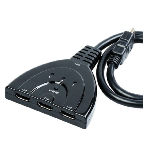 HDMI Switch/Switcher Full HD 1080p 3D HDMI HDCP V1.3 3 Port HDMI Video AV Umschalter 3x IN/ 1x OUT Verteiler mit HDMI Kabel - 2
