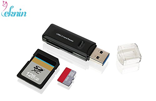 USB 3.0 SD/TF Speicherkartenleser – Leknin Super Speed Kartenleser Card Reader mit 2 Schlitze für Windows, Linux, Mac, und bestimmten Android Systeme – unterstützt SD / Micro SD / SDHC / SDXC / T-Flash - 3