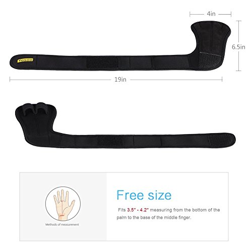 Yosoo Training Crossfit Grips, Fitnesshandschuhe mit Handgelenkschutz für Männer oder Frauen Gewichtheben Krafttraining Turnen, mit Micro Fiber Polsterung zu Vermeiden Schwielen - 8