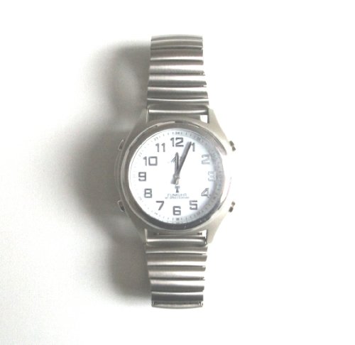 Sprechende Funk-Armbanduhr White Sprechende Funk-Armbanduhr White