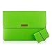 Produktbild kwmobile Laptoptasche Filz Sleeve für 17" 17,3" Laptop/Notebook - Notebook Tasche Schutzhülle Laptop Case Hülle in Grün mit Innentaschen Innenmaße: ca. 47,0 x 34,0 cm