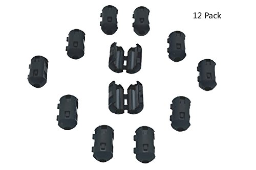 Case Wonder 12-Satz 5MM Innerer Magnet Noise Filters Ferritkern Filter Kabel-Clip Ferrit Kern RFI EMI Ferritkernfilter Ferritkern Ring Geräusch-Entstörer (5MM Innerer Durchmesser)