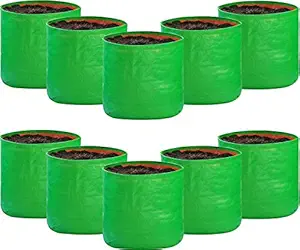 SCOTMEN Grow Bag, Green, 15x15 inch, 10 Piece