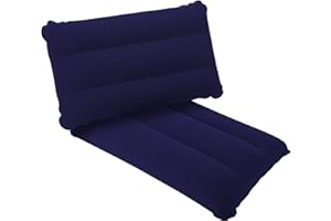 SUTAFOR Lot de 2 Oreillers Gonflables de Voyage Compacts, Portables Coussin de Plage pour Le Camping, Les Excursions 44x28 cm, Bleu