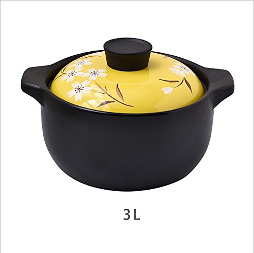 Preisvergleich Produktbild Keramikauflauf Antihaft-Hochtemperaturbeständigkeit Stein Topfisolierung Chinesischen Stil Multifunktions-Topf,22Cm