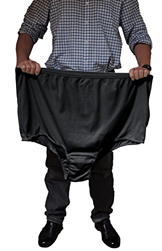 All Woman Pack Of 3 Plus Size Knickers 100% Cotton With Tunneled Waist Hips Until 79" - Black - UK24/26