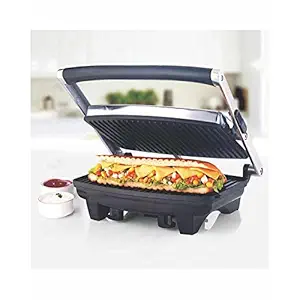 Borosil Jumbo 1000-Watt Grill Sandwich Maker, Black