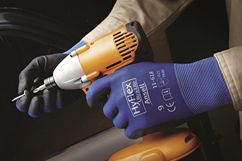 Ansell HyFlex 11-618 Mehrzweckhandschuhe, Mechanikschutz, Schwarze - 5