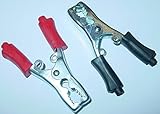 batterie polklemmen Batteriezange, Ladezange, Batterieladezangen SET, Plus und Minus, Ladeklemmen 40A, max. 10mm² D77