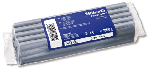Pelikan 601492 - Qualitäts - Knetmasse Plastilin, 1 kg, grau
