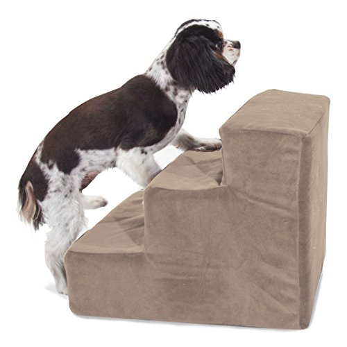 3-Step-Stone-Tan-Suede-Pet-Stairs-By-Products-In-Neutral-Color
