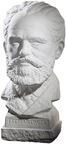 Bust of composer Pjotr Iljitsch Tschaikowsky, height 21 cm, plaster (of paris)