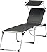 Produktbild 48 cm HOCH - NEUES MODELL - ISABELLA STABIELO - STRAND - CAMPING - FREIZEIT- LIEGE - DREIBEIN OUTDOOR LIEGE mit Verstellbarem Kopfteil + SONNENDACH - FARBE : TITANIUM - STABIELO bequeme klappbare transportable LIEGE aus ALUMINIUM als CAMPINGBETT - STABIELO Belastung ca. 125 Kilo - Vertrieb durch Holly  Produkte STABIELO - AUSFÜHRUNG EXKLUSIV - PREIS SO LANGE VORRAT REICHT - GEGEN AUFPREIS mit HOLLY FÄCHERSCHIRMEN AUF ANFRAGE - holly mobiler Sonnenschutz-mobile sunshade holly  -