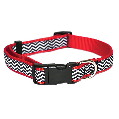 Rosewod Wave Dog Collar, 10 - 14-inch