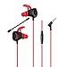 Price comparison product image Gaming Earbuds with Mic for Nintendo Switch Xbox One PS4 Controller Headset, Game Headphones Noise Cancelling Bass In-Ear Earpiece with Detachable Dual Microphone Stereo for Desktop, IPhone, Android