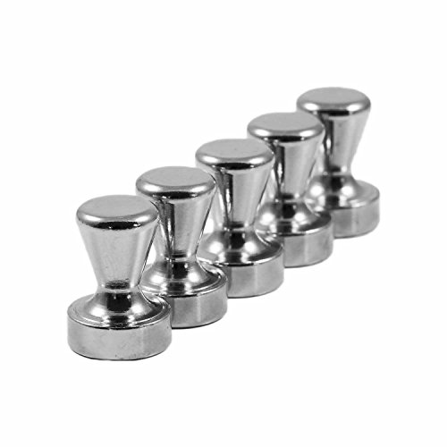 Magnetastico® | 5x magnete estremamente potente, a forma conica, in acciaio con neodimio N42 | 15x21 mm | Magneti conici, puntine fermacarta estremamente forti, push pins, magneti uso ufficio