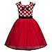 Produktbild Mädchen Weihnachten Kleid, OverDose Kleinkind Kinder Baby Mädchen Tutu Prinzessin Dot Kleid Weihnachten Party Outfits Kleidung (1.5T,A-Rot)