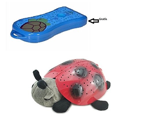 Preisvergleich Produktbild cloud b Twilight Ladybug rot Marienkäfer + Taschenlampe gratis in blau