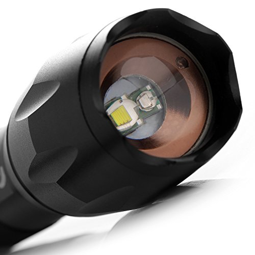 Moobom CREE-T6 900 Lumen-Lampe justierbarer Fokus Zoomable 2-in-1 tragbare Taschenlampe weißes Licht / UV-Licht für Scheck Banknoten Kreditkarte Camping Wandern Fischen Jagen - 3