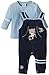 Julius Hüpeden Baby Boys 413270 Dungarees, Multicoloured (Marine/Baby Blue 260040), 3-6 Months (Herstellergröße: 68)