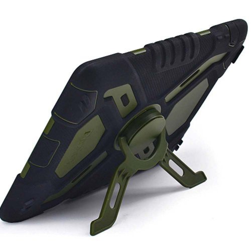 Pepkoo Silikon stoßfest Kinder ipad mini hülle mit Ständer für neue Apple iPad mini / iPad mini 2 – Olive - 3
