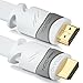 Price comparison product image deleyCON (49.22 ft.) 15m Flat HDMI Cable - Compatible to HDMI 2.0 to 1.4 - UHD 4K 3D 1080p 2160p ARC - High Speed with Ethernet - White
