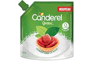CANDEREL GREEN - Édulcorant - Doypack Poudre Cristallisée à base de Stévia – Zéro Calories | 1 x 150g