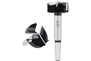 ASNOMY 3-Cutter Punta Forstner per trapano in carburo, 35mm punta Forstner per legno duro, Legno Drill Bits set, kit di utensili per la lavorazione del legno per legno compensato di plastica