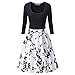 Produktbild Yesmile Vintage Kleid 1950er Hepburn Vintage Rockabilly Kleider Damen Faltenrock Party Petticoat