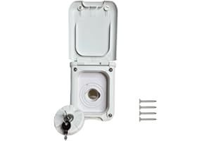 Marvix Fresh Water Tank Inlet Gravity Filler Hatch & Locking Cap With White Magnetic Lid For Motorhome Campervan Horsebox Caravan