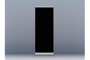 Oedim Roll Up Croma Nero, 85 x 200 cm, Stampa inclusa Massima qualità di stampa, Anti curvatura, anti-ribaltamento, espositore pubblicitario arrotolabile.