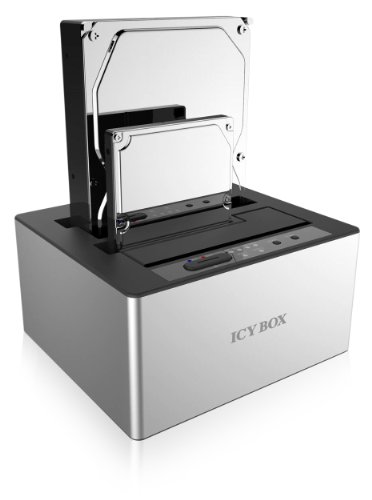 Icy Box IB-121CL-6G 2-fach USB 3.0 Dockingstation für 2,5″ (6,35 cm) und 3,5″ (8,9 cm) SATA HDD/SSD, mit automatischer Klonfunktion - 2