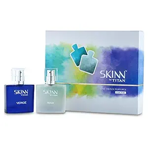 Skinn by Titan Raw and Verge Perfumes for Men, 25ml (Pack of 2)
