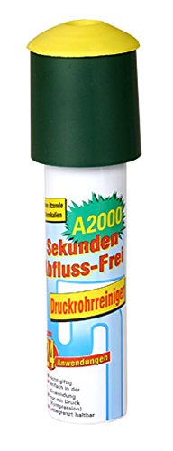 2 Stück purclean Rohrreiniger A2000 mit 200 ml - Der Abflussreiniger macht Pümpel, Pömpel u. Rohrreinigungsspirale überflüssig!