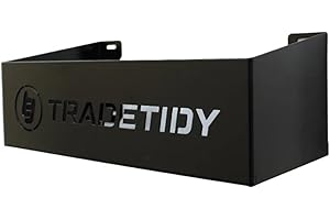 Tradetidy Tool Storage Holder for Toolbox, Tool Bag, Plumbing Tools and More, Ideal for Van Storage, Garage Storage and Workshops, Powder-Coated Steel Construction, Rounded Edges, Colour - Black